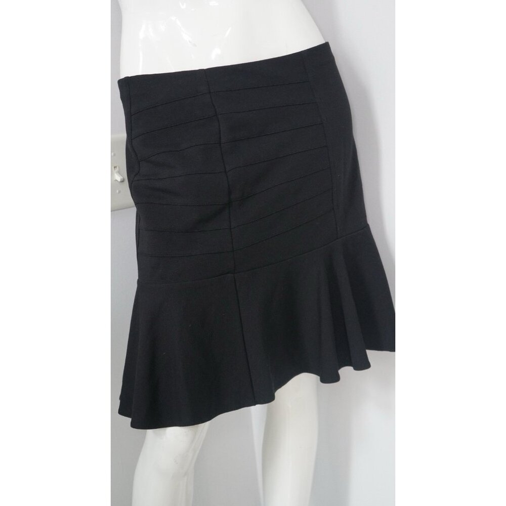 Ann Taylor Loft Black Pleated Skirt Size 4 Side Zip